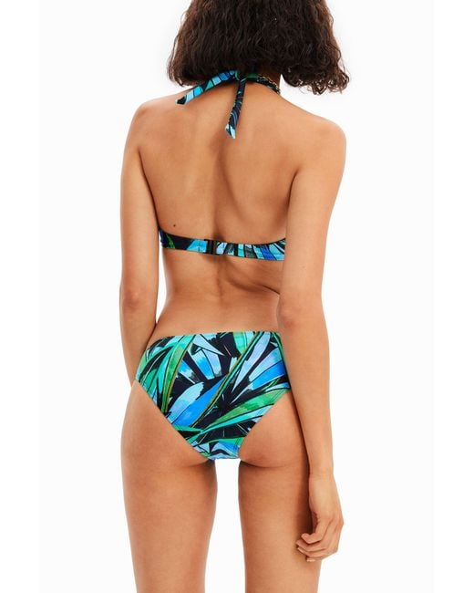 Desigual Blue Tropical Bikini Bottoms
