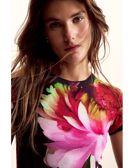 Desigual Multicolor T-Shirt Designed By Mr. Christian Lacroix, Cotton