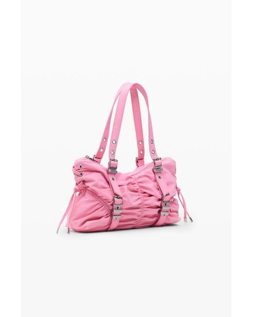 Desigual Pink Medium Nylon Bag With Buckles