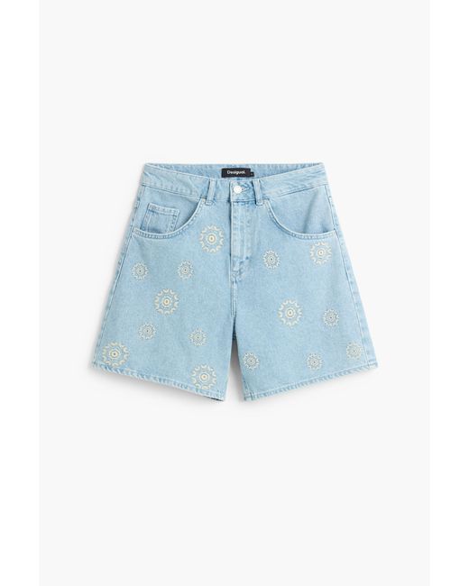 Desigual Blue Denim Shorts, Cotton