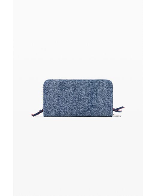 Desigual Blue Medium Denim Heart Wallet, Cotton