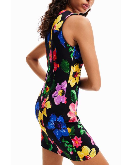 Desigual White Floral Mini Dress