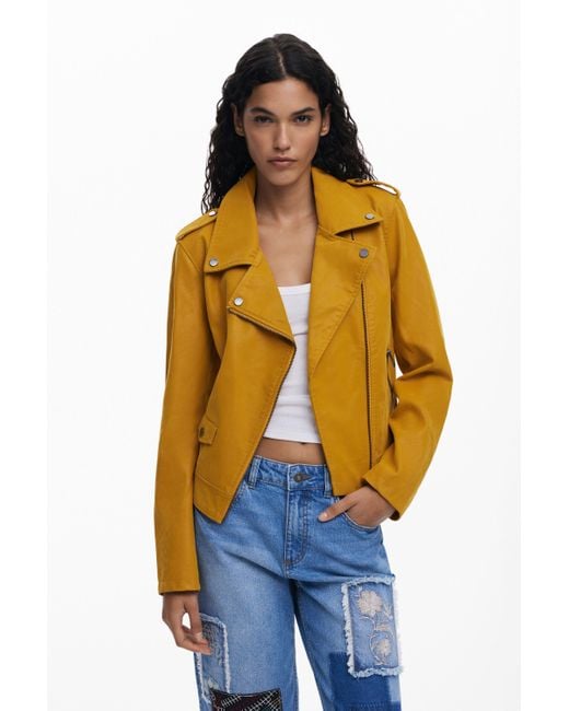 Desigual Blue Cropped Jeans With Patches