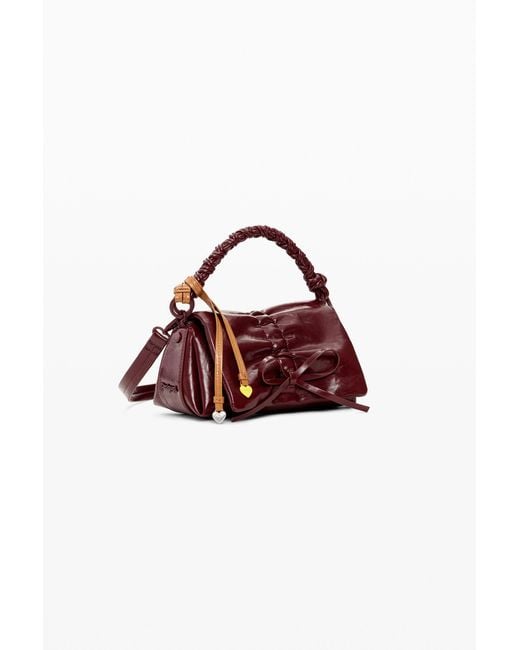 Desigual Red Small Shiny Bow Bag, Polyurethane