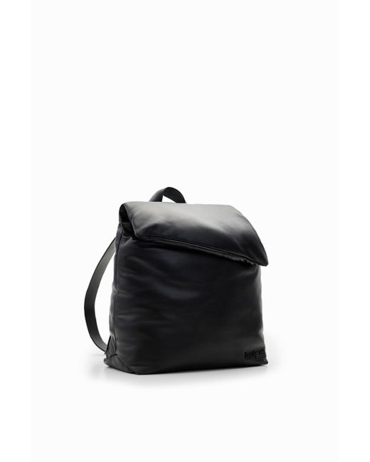 Desigual Black Small Leather Backpack