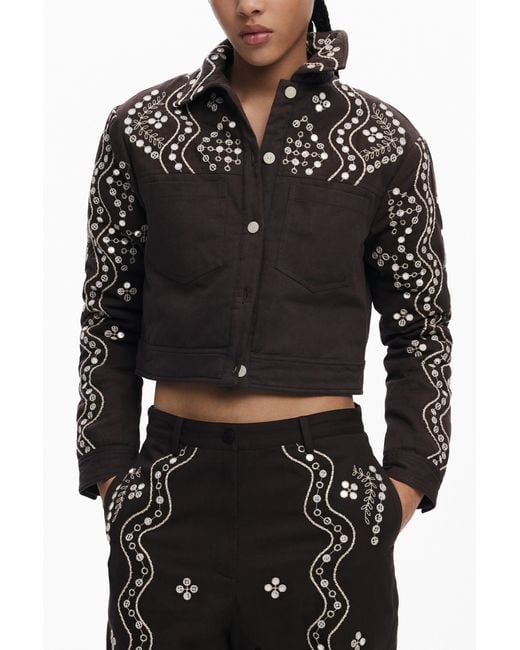 Desigual Black Mirror Long Pants, Cotton