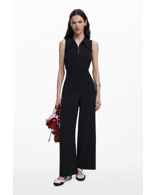 Desigual Black Ruched Jumpsuit