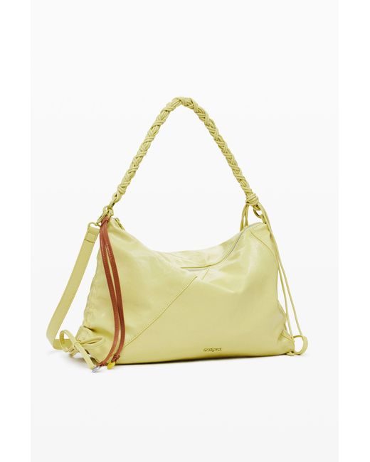 Desigual Metallic Medium Shiny Bow Bag, Polyurethane