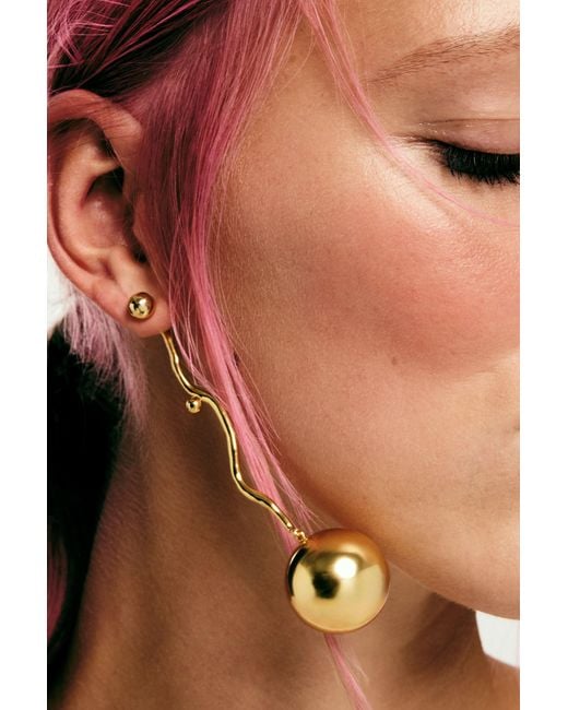 Desigual Metallic Ball Earrings Zalio