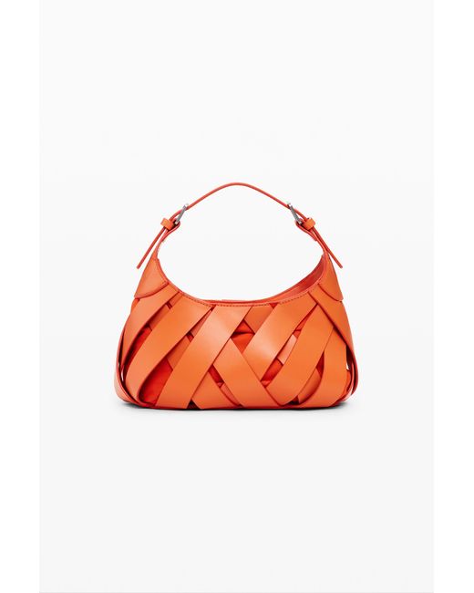 Desigual Orange Medium Braided Faux Leather Bag, Polyurethane