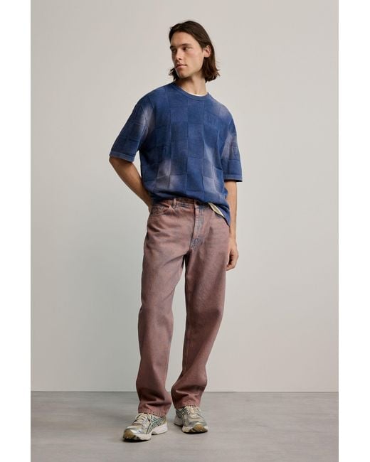 Desigual Blue Plain Denim Trousers, Cotton for men