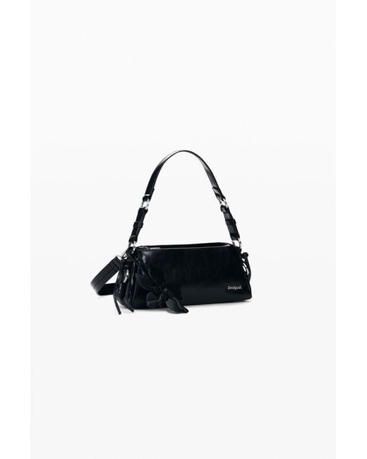 Desigual Black Small Faux Leather Bag, Polyurethane