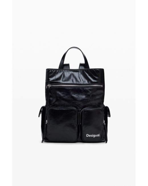 Desigual Black Kleiner Lederrucksack