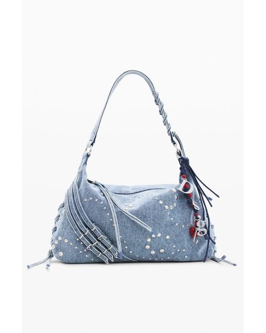 Desigual Blue Medium Denim Bag, Cotton