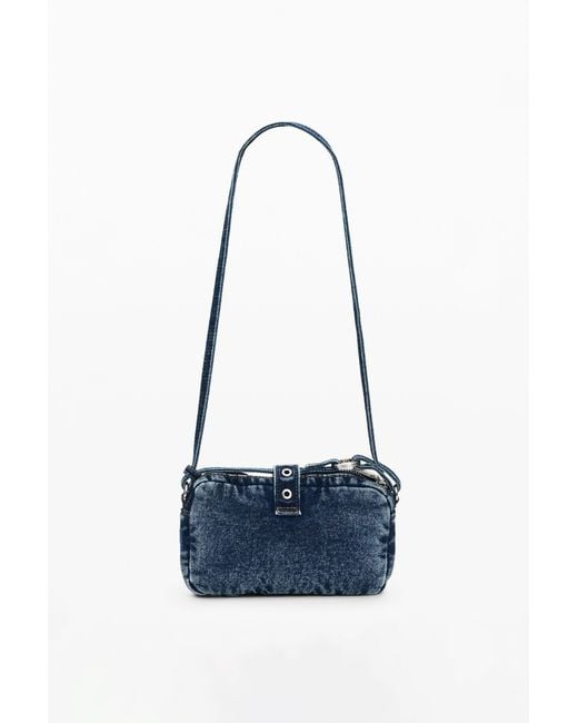 Desigual Blue Medium Denim Floral Crossbody Wallet