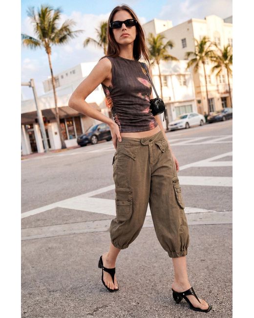 Desigual Brown Jogger Pants Pockets 100% Cotton, Cotton