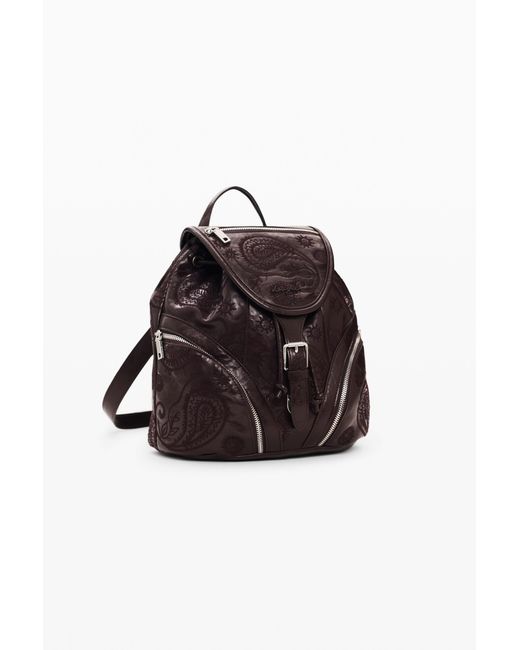 Desigual Red Small Leather-Effect Backpack, Polyurethane