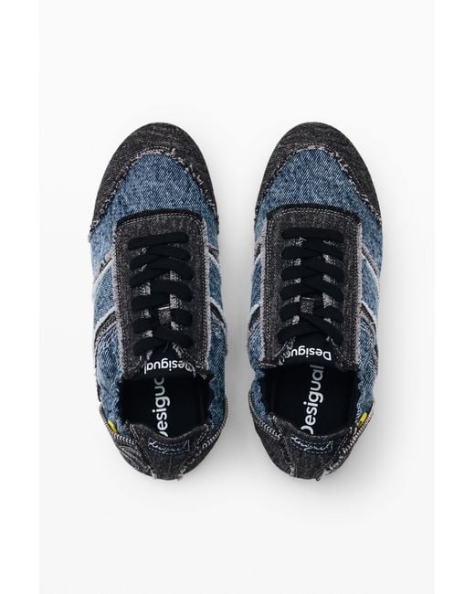 Desigual Blue Denim Sneakers, Cotton
