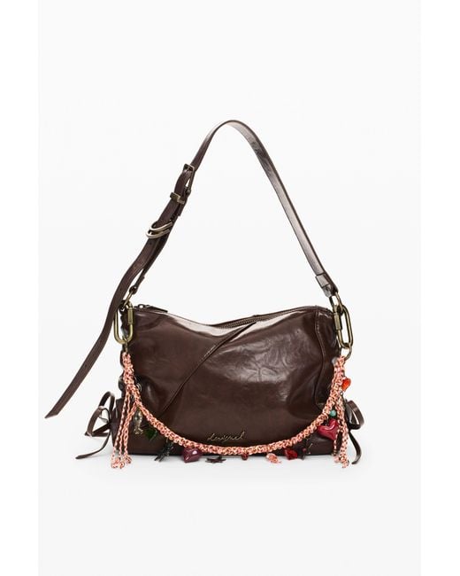 Desigual Brown Medium Across Body Bag, Polyurethane