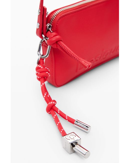 Desigual Red Medium Crossbody Wallet With Logo, Polyurethane