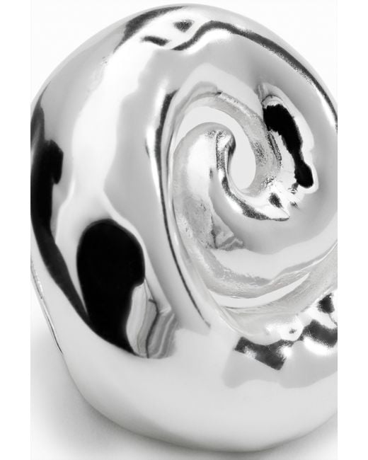 Desigual White Spiral Ring Zalio