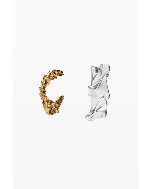 Desigual Multicolor Asymmetric Earrings And Plated Zalio
