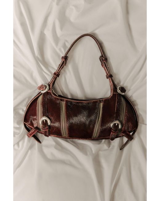 Desigual Natural Medium Leather Bag Zippers Studio