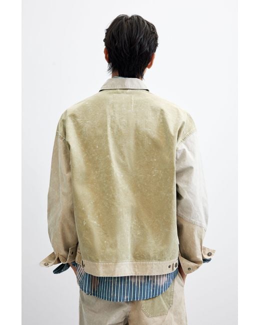 Desigual Natural Gradient Patchwork Jacket, Cotton for men