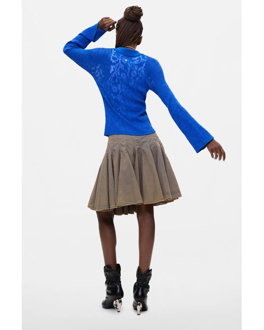 Desigual Blue Ribbed Shirt