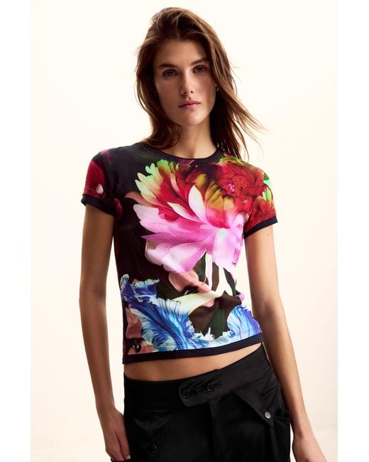 Desigual Multicolor T-Shirt Designed By Mr. Christian Lacroix, Cotton
