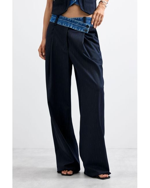 Desigual Blue Long Woven Trousers