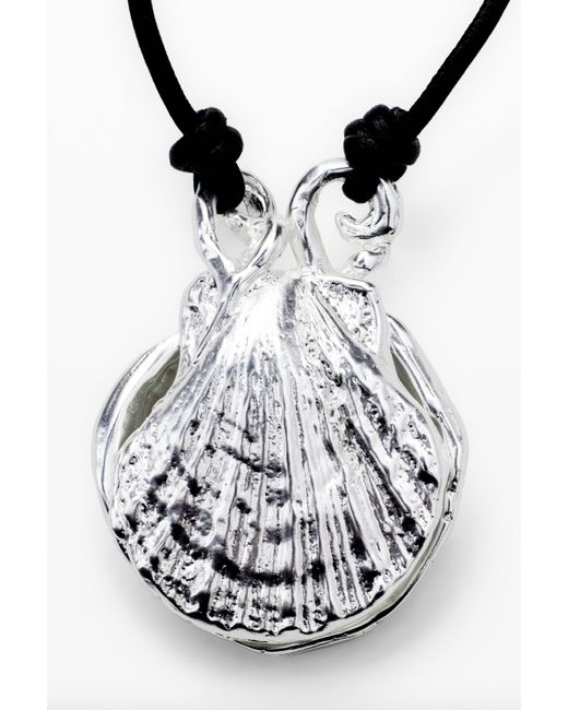 Desigual White Multi-Position Pendant-Plated Leather Cord Zalio