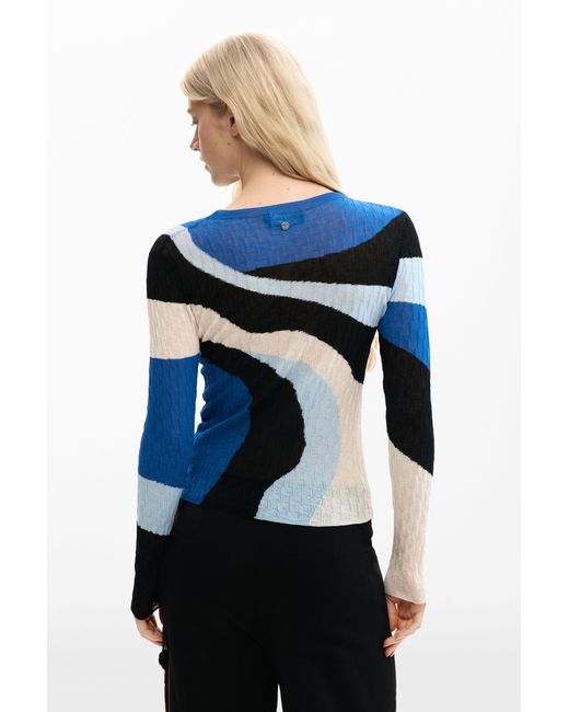 Desigual Blue Knit Sweater