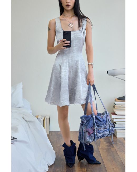 Desigual Blue Panel Short Dress