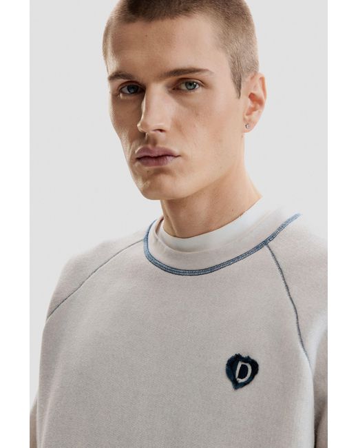 Desigual Gray Basic Knit Sweatshirt for men