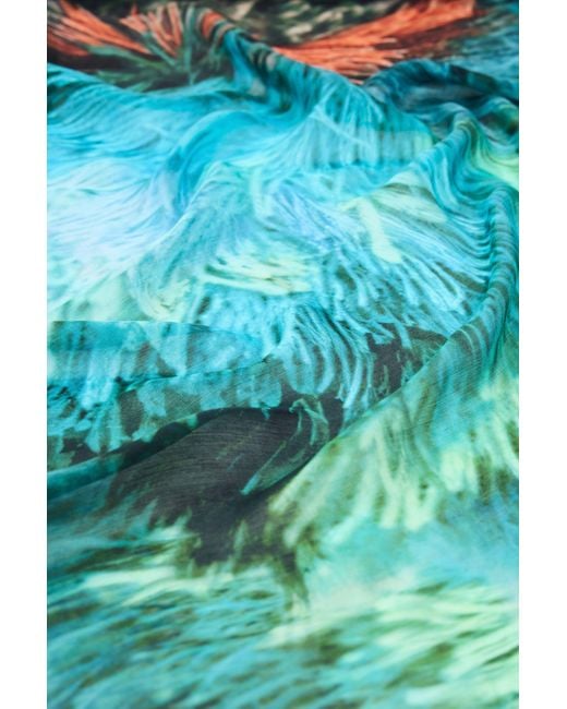 Desigual Blue Printed Lacroix Scarf