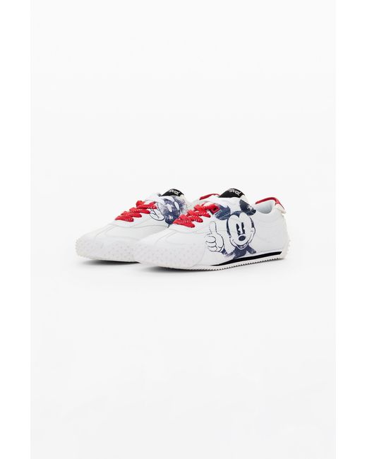 Desigual White Mickey Mouse Sneakers
