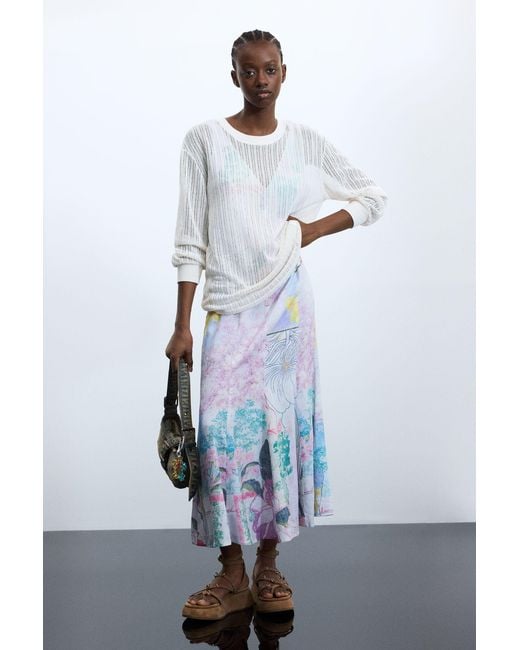 Desigual Blue 2-In-1 Printed Dress