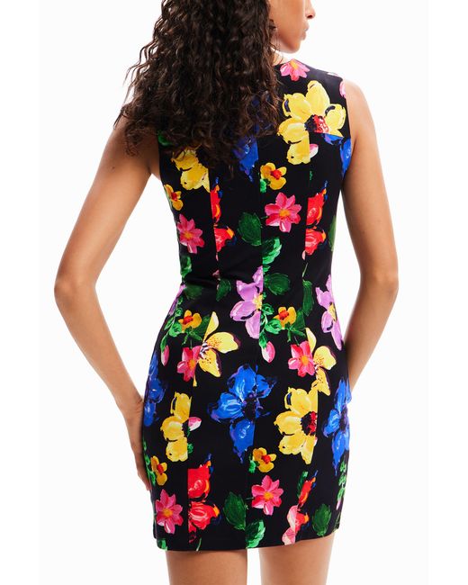 Desigual White Floral Mini Dress