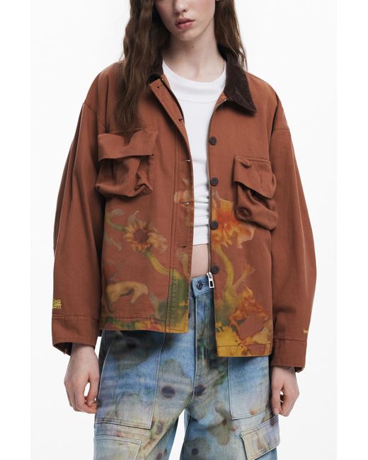 Desigual Blue Collina Strada Trucker Jacket, Cotton