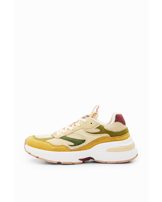 Desigual Metallic Patchwork Running Sneakers