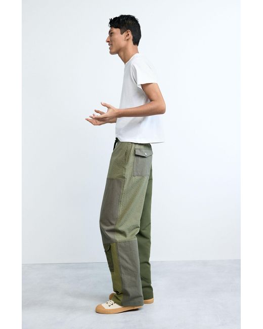 Desigual Green Military Long Pants for men
