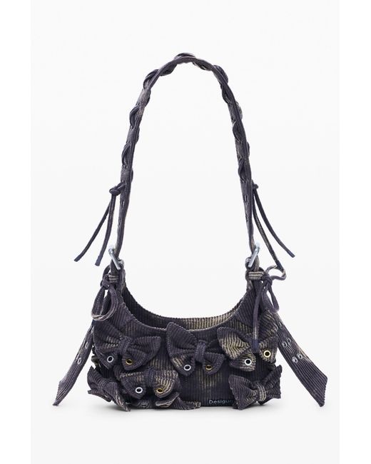 Desigual Black Medium Cotton Bow Bag, Cotton