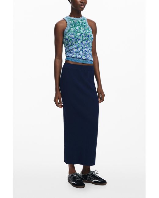 Desigual Blue Knit Vest