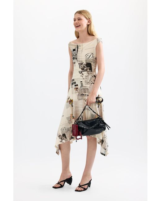 Desigual Black Small Eyelet Bag, Polyurethane
