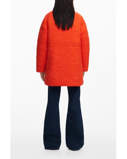 Desigual Textured Padded Coat, Polyamide