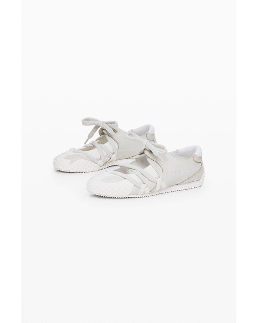 Desigual White Raw Fabric Sneaker, Cow Leather