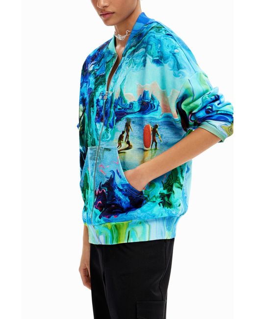 Desigual Blue Christian Lacroix Arty Sweatshirt, Cotton