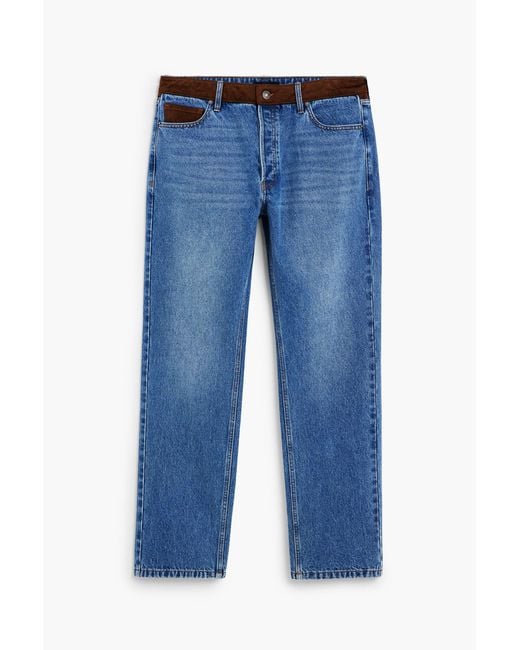 Desigual Blue Combined Denim Trousers, Cotton for men