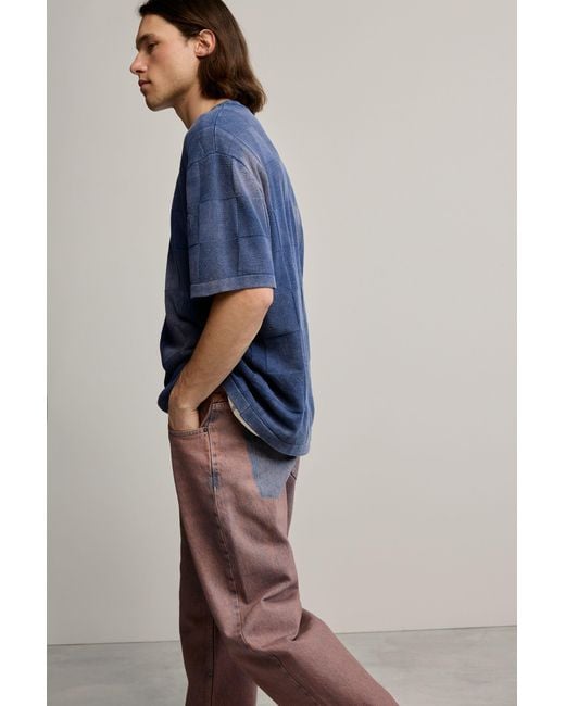 Desigual Blue Plain Denim Trousers, Cotton for men